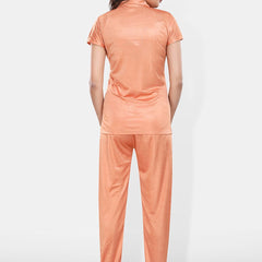 Be You Lapel Collar Satin Night suit