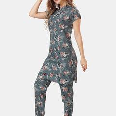 Be You Printed Kurta With Pyjama Night Suit