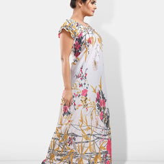 Be You Floral Printed Satin Maxi Nightdress