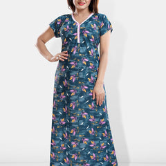 Be You Floral Printed Satin Maxi Nightdress