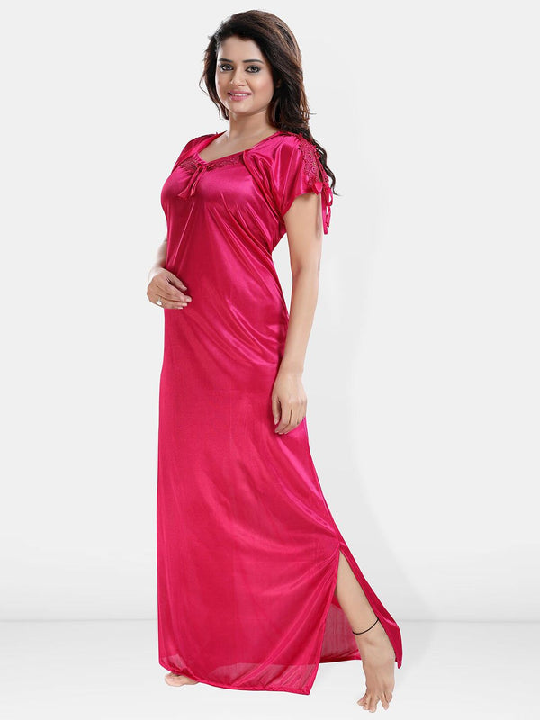 Be You V-Neck Satin Maxi Nightdress