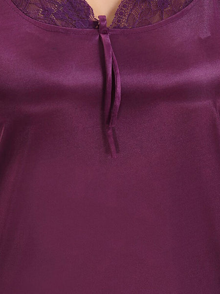 Be You 6 Pieces Satin Maxi Nightdress Set With Robe And Lingerie Set