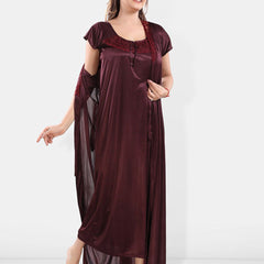 Be You Satin Maxi Nightdress With Robe