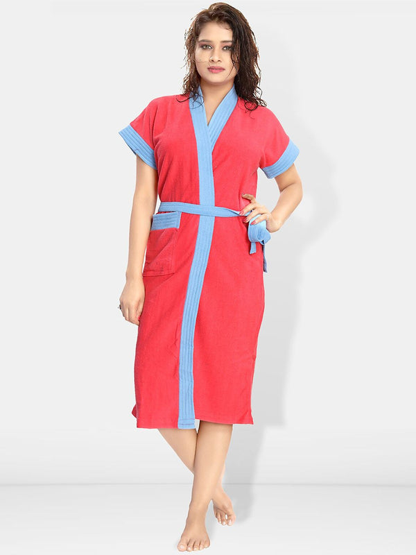 Be You Women Cotton Anti-bacterial Super Soft Bath Robe With Belt