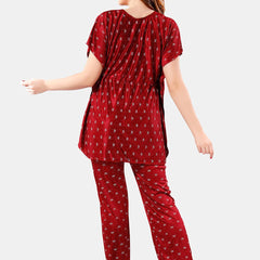 Be You Conversational Printed Satin Night Suit