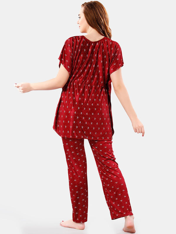 Be You Conversational Printed Satin Night Suit
