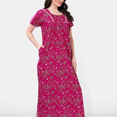 Be You Printed Pure Cotton Maxi Nightdress