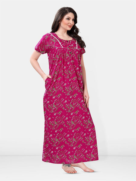 Be You Printed Pure Cotton Maxi Nightdress
