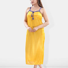 Be You Shoulder Straps Satin Maxi Nightdress with Robe