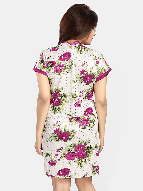 Be You Women Floral Printed Nightdress