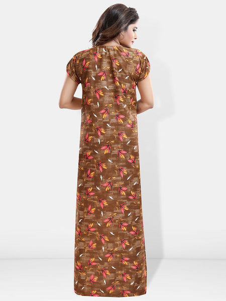 Be You Printed Satin Maxi Nightdress
