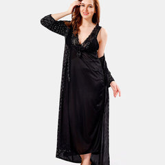 Be You Satin Maxi Nightdress With Robe