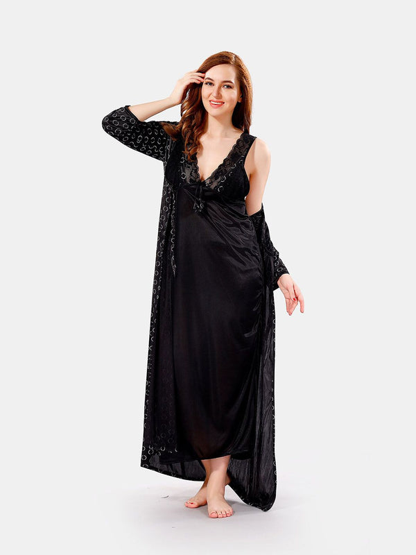 Be You Satin Maxi Nightdress With Robe