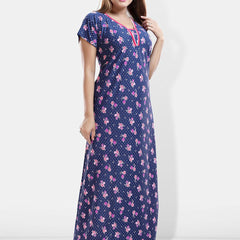 Be You Floral Printed Satin Maxi Nightdress