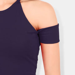 Be You Cold-Shoulder Cotton Crop Top