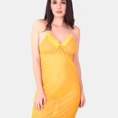 Be You Sleeveless Net Nightdress With Robe
