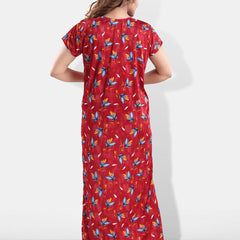 Be You Floral Printed Satin Feeding & Maternity Nightdress