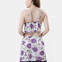 Be You Self Design Cropped Top & Mid Rise Skirt With Shorts