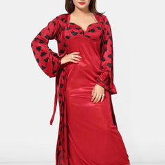 Be You Women Conversational Printed Maxi Nightdress