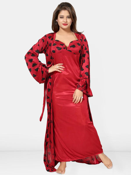 Be You Women Conversational Printed Maxi Nightdress