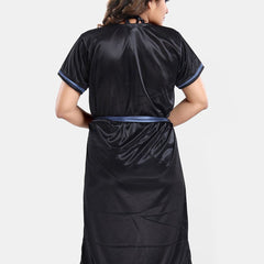 Be You Satin Wrap Nightdress With Robe