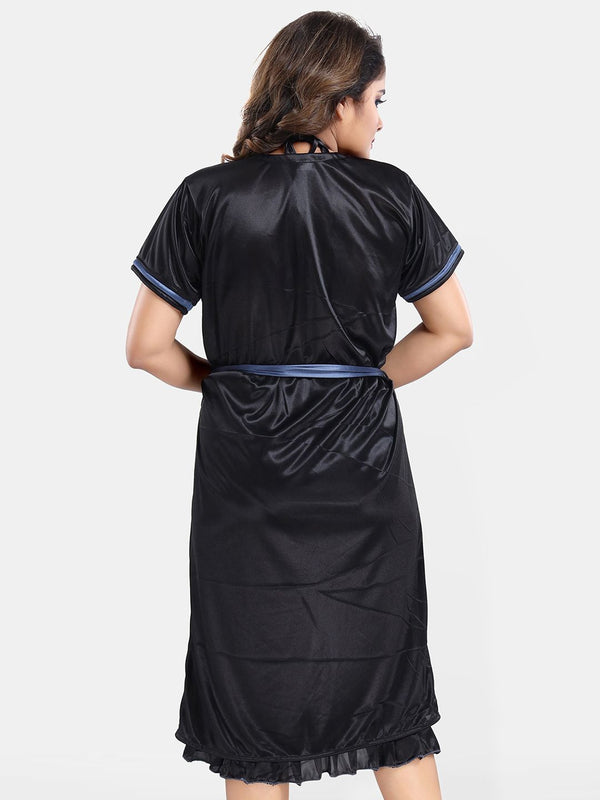 Be You Satin Wrap Nightdress With Robe