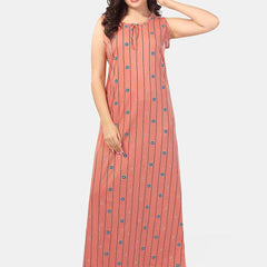 Be You Conversational Printed Sleeveless Maxi Nightdress