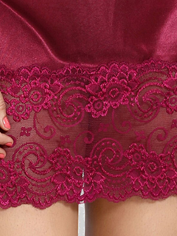 Be You Self Design Shoulder Straps Satin Baby Doll