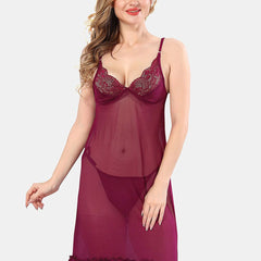 Be You Self Design Net Shoulder Straps Baby Doll