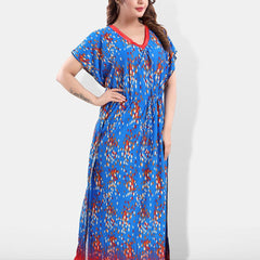 Be You Printed Satin Maxi Kaftan Nightdress