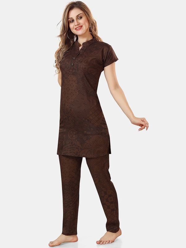 Be You Ethnic Motifs Printed Night Suit