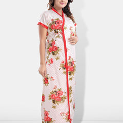Be You Floral Printed Satin Maxi Nightdress with Robe