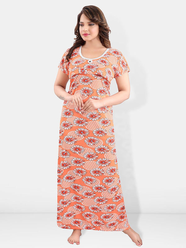 Be You Floral Printed Maternity Maxi Nightdress