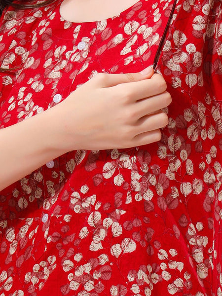 Be You Women Floral Printed Maternity Kurta