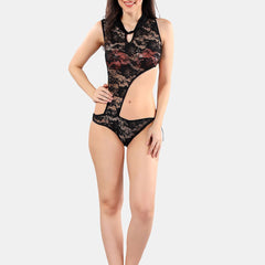 Be You Net Self Design Spread Collar Baby Doll