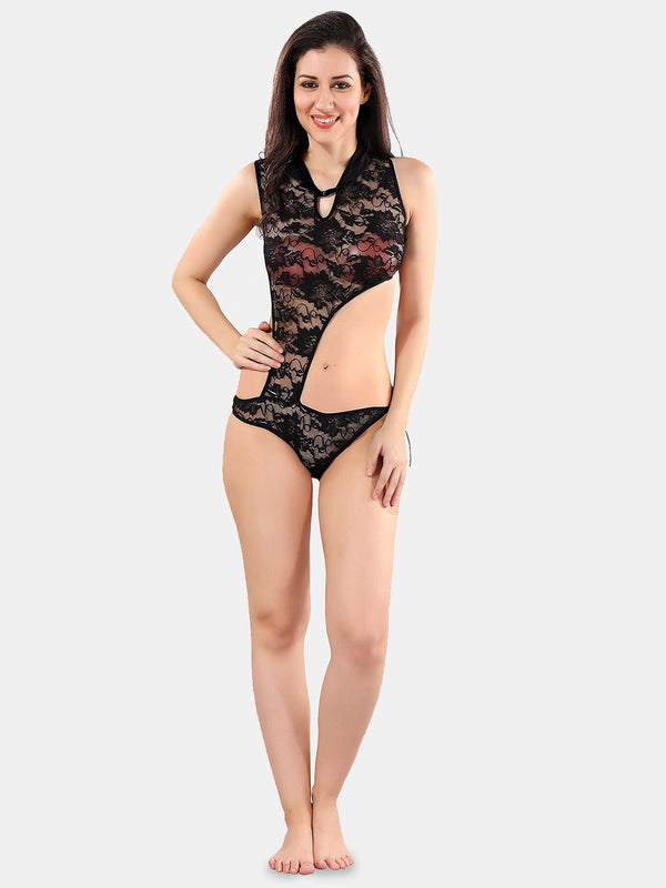Be You Net Self Design Spread Collar Baby Doll