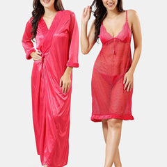 Be You Self Design Nightdress With Robe