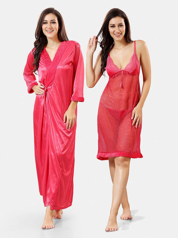 Be You Self Design Nightdress With Robe