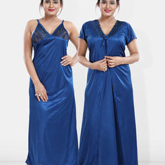 Be You Maxi Satin Wrap Nightdress With Robe