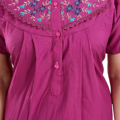 Be You Floral Embroidered Maxi Nightdress