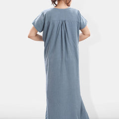 Be You Floral Embroidered V-Neck Short Sleeve Maxi Nightdress