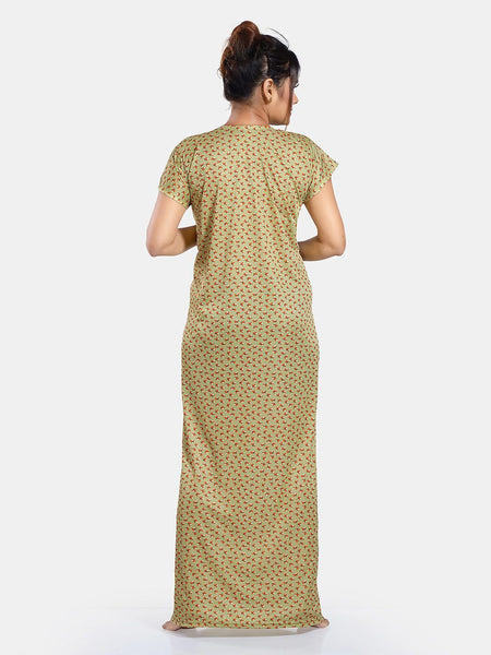 Be You Floral Printed Satin Maternity Maxi Sweat Nightdress