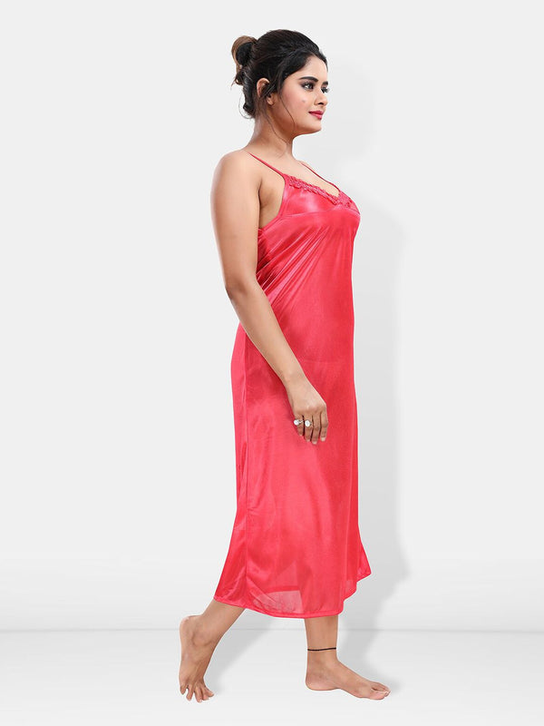 Be You Shoulder Straos Lace Detail Maxi Nightdress With Robe