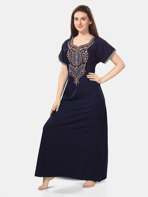 Be You Floral Embroidered Maxi Nightdress