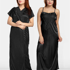 Be You Satin Maxi Nightdress with Robe
