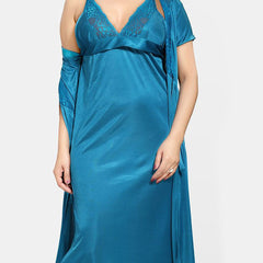 Be You Women Set of 4 Satin Wrap Nightdress