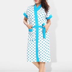 Be You Women Printed Cotton Anti-bacterial Super Soft Bath Robe With Belt