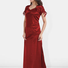 Be You V-Neck Satin Maxi Nightdress