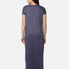Be You Blue Embroidered Maxi Nightdress