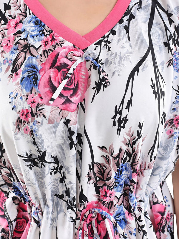 Be You Printed Maxi Satin Kaftan Nightdress